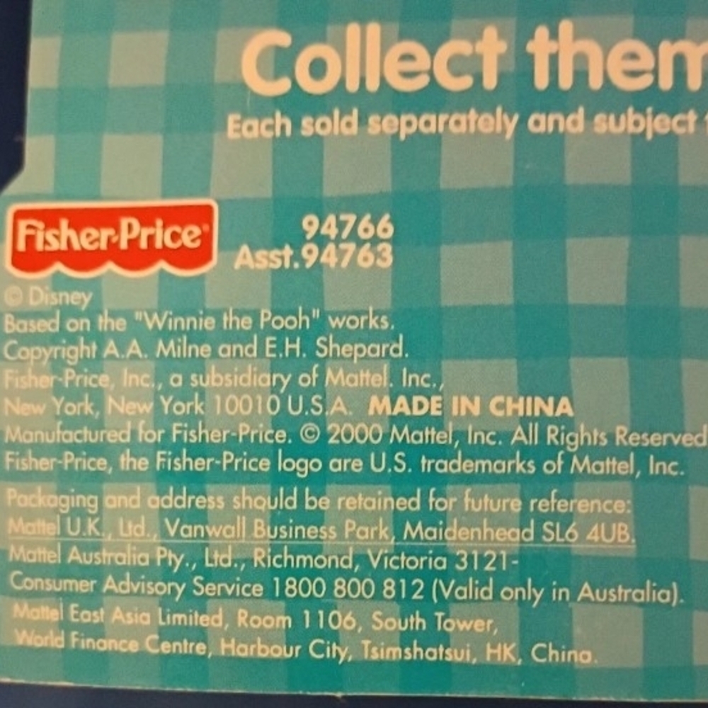 Fisher Price Disney Winnie the Pooh Collectible Figures 2000 Vintage. Set Of 3 - Picture 3 of 6